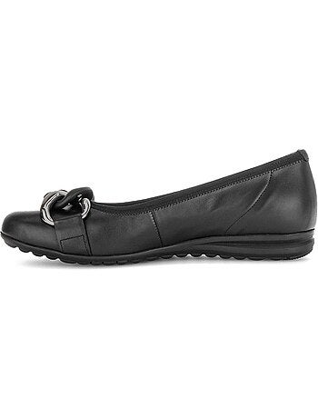 Ballerines en cuir lisse