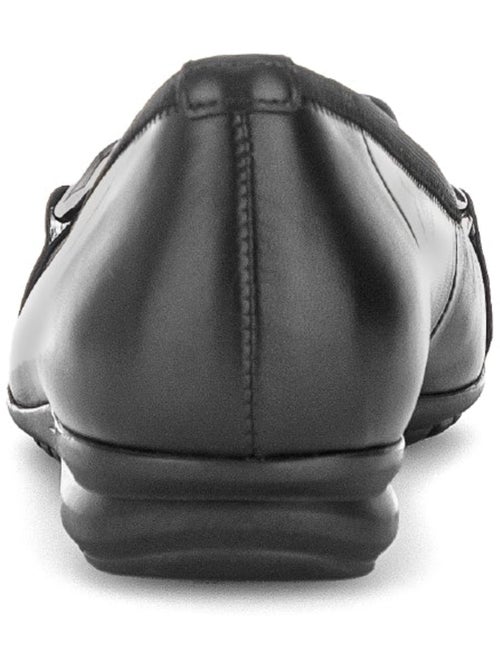 Ballerines  en cuir lisse - Kiabi
