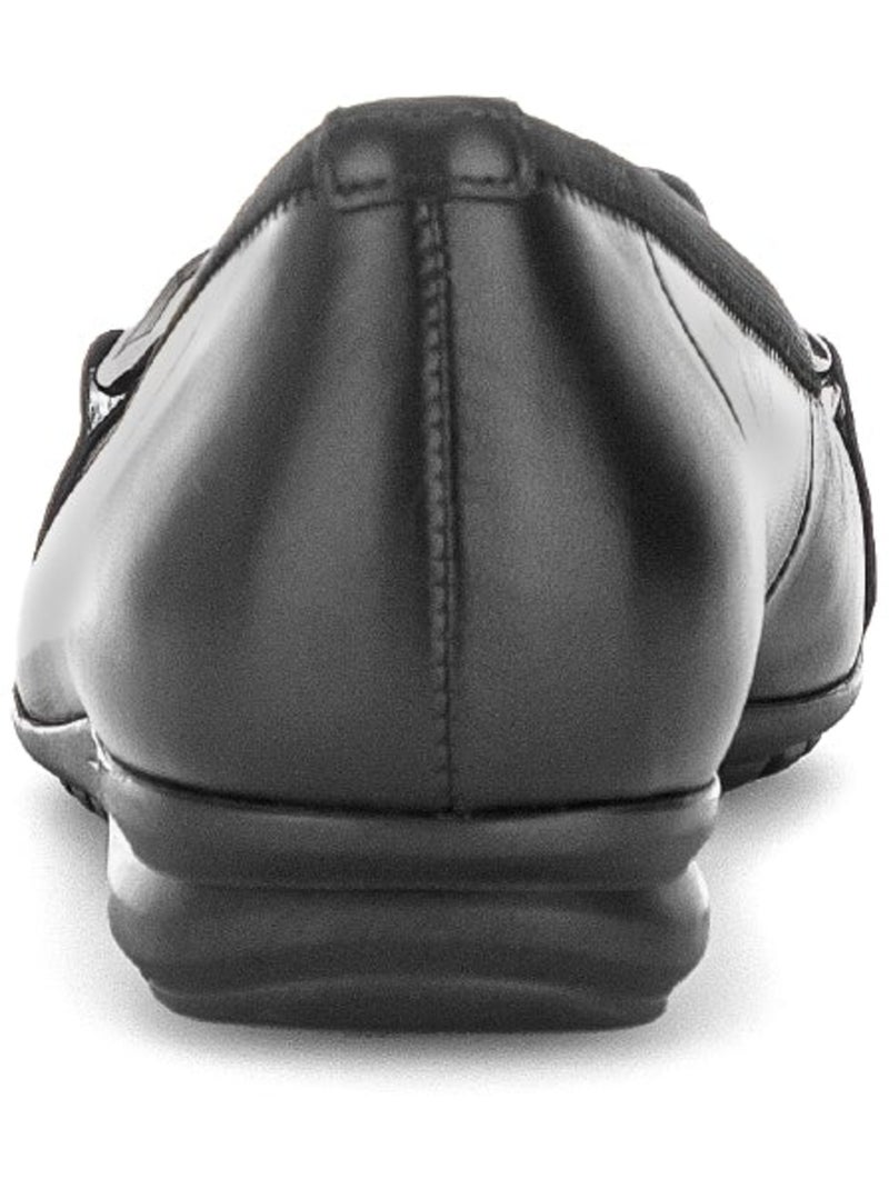 Ballerines  en cuir lisse Noir Noir - Kiabi
