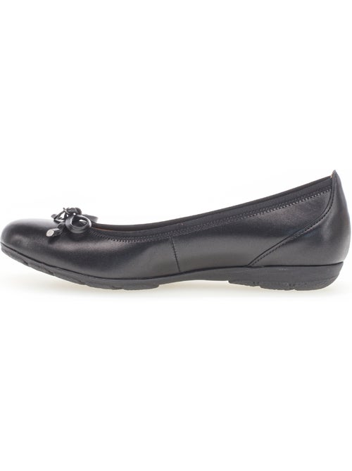 Ballerines  en cuir lisse - Kiabi