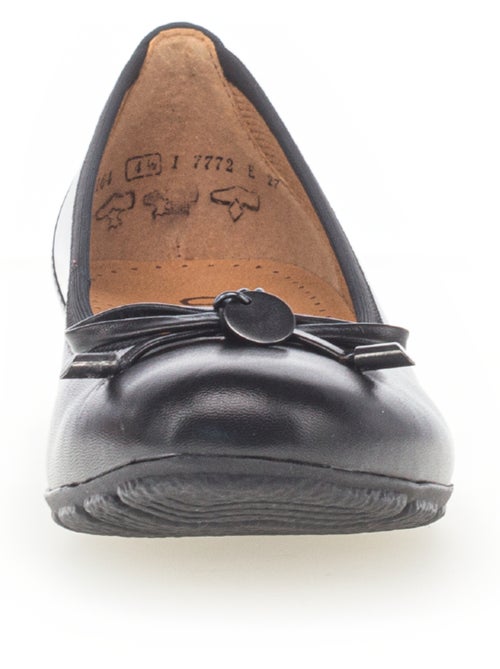 Ballerines  en cuir lisse - Kiabi
