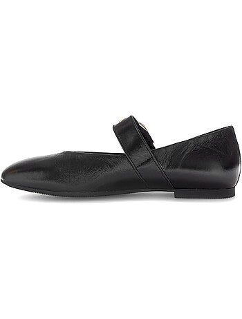Ballerines en cuir lisse