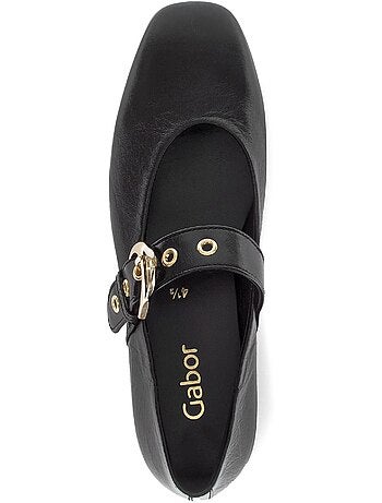 Ballerines en cuir lisse