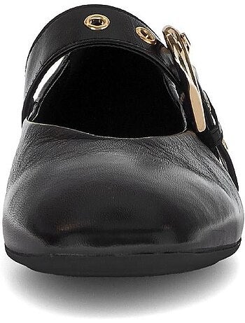 Ballerines en cuir lisse