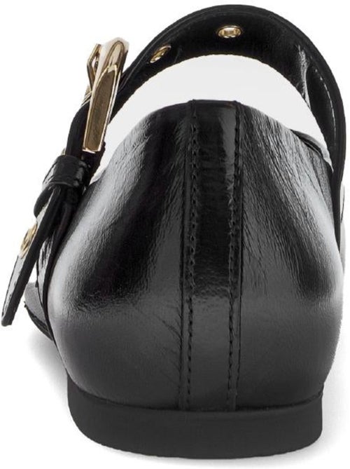 Ballerines  en cuir lisse - Kiabi