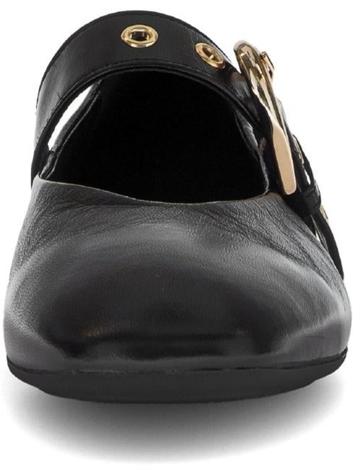 Ballerines  en cuir lisse - Kiabi