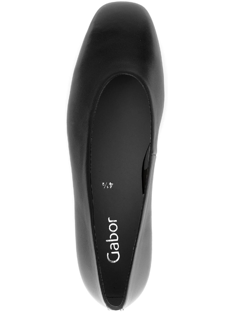 Ballerines  en cuir lisse Noir Noir - Kiabi
