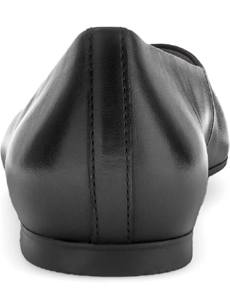 Ballerines  en cuir lisse Noir Noir - Kiabi