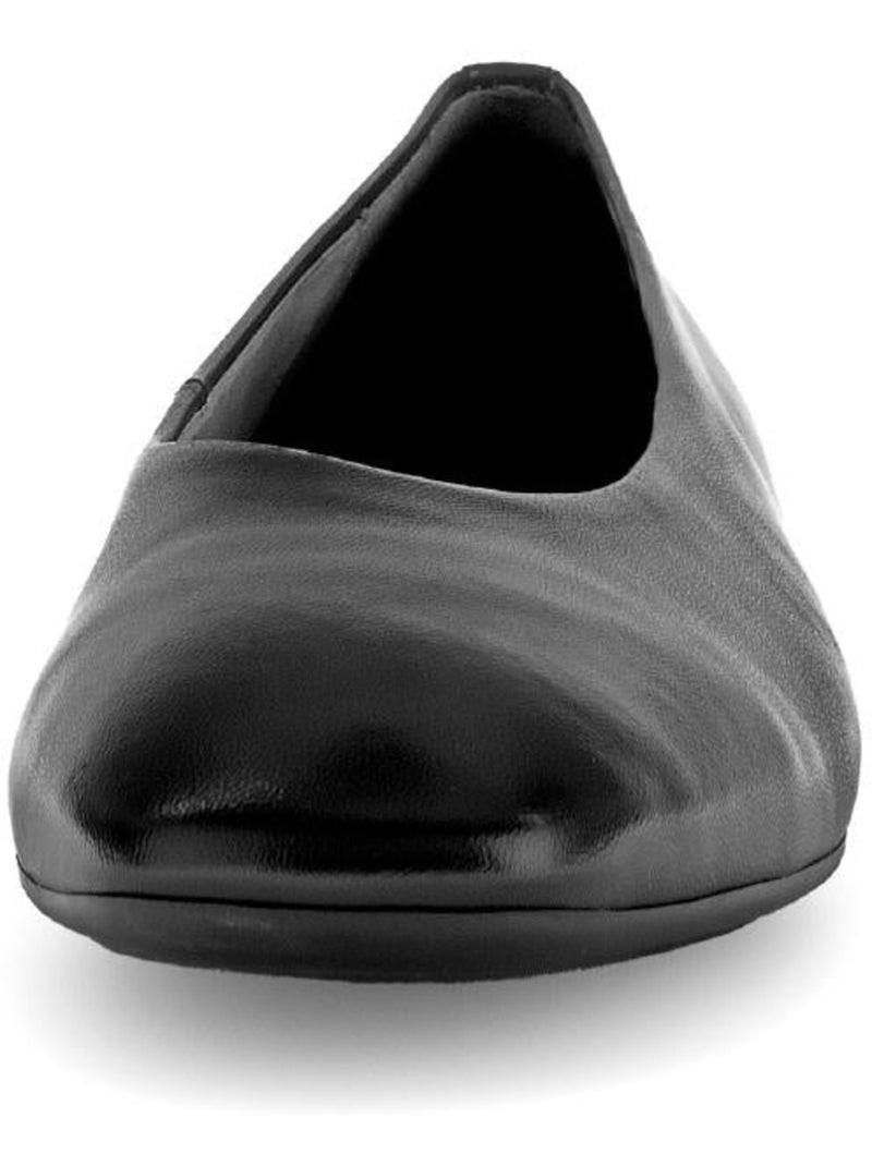 Ballerines  en cuir lisse Noir Noir - Kiabi