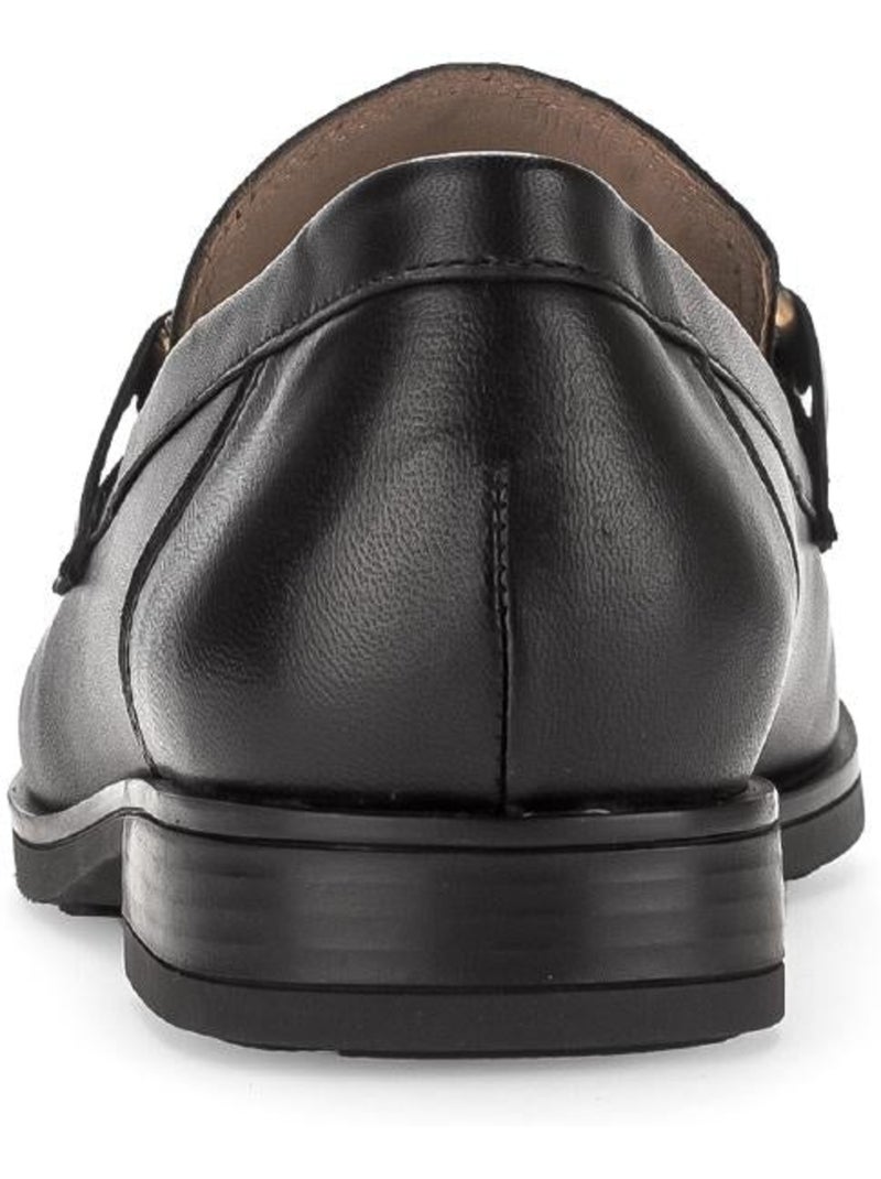 Ballerines  en cuir lisse Noir Noir - Kiabi