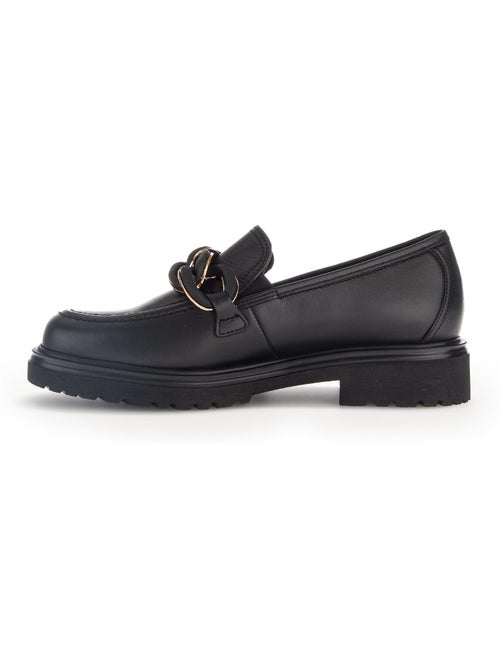 Ballerines  en cuir lisse - Kiabi