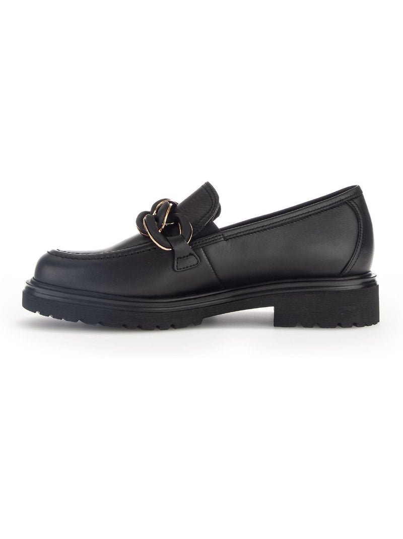 Ballerines  en cuir lisse Noir Noir - Kiabi