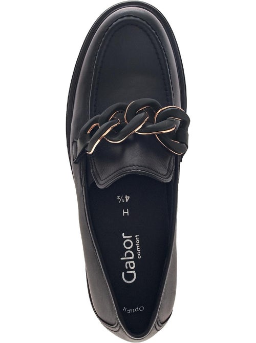 Ballerines  en cuir lisse - Kiabi