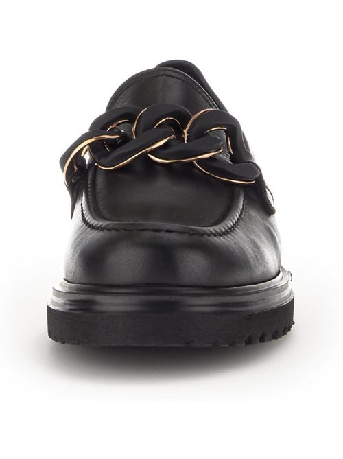 Ballerines  en cuir lisse - Kiabi