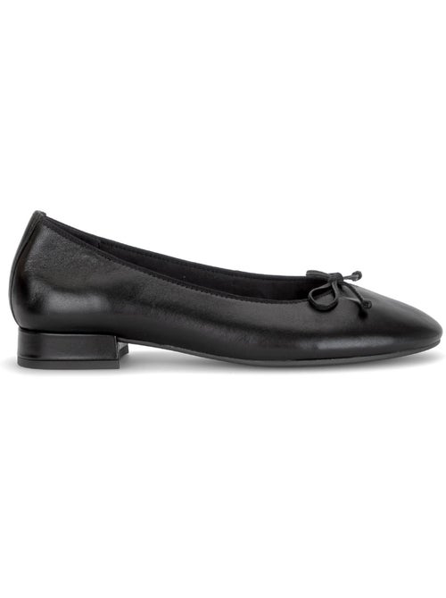 Ballerines  en cuir lisse - Kiabi