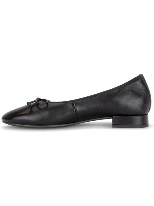 Ballerines  en cuir lisse - Kiabi