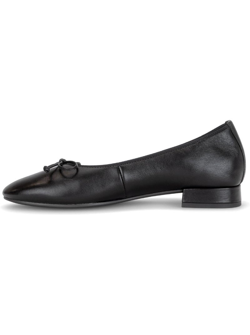 Ballerines  en cuir lisse Noir Noir - Kiabi