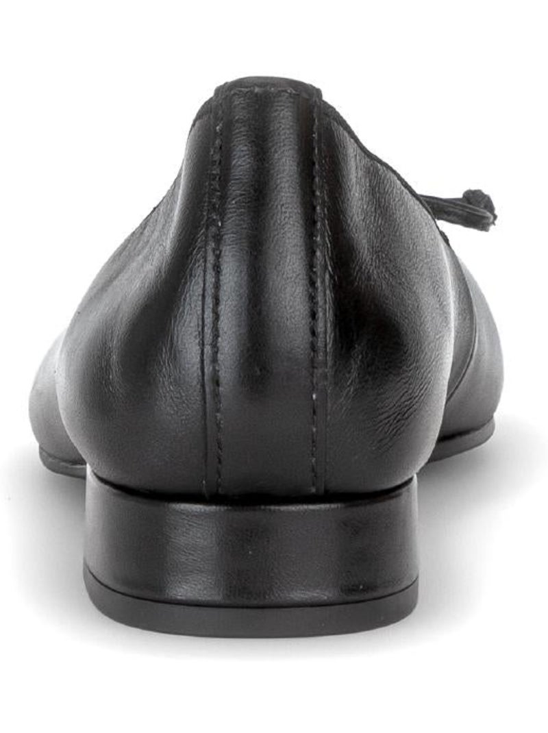 Ballerines  en cuir lisse Noir Noir - Kiabi