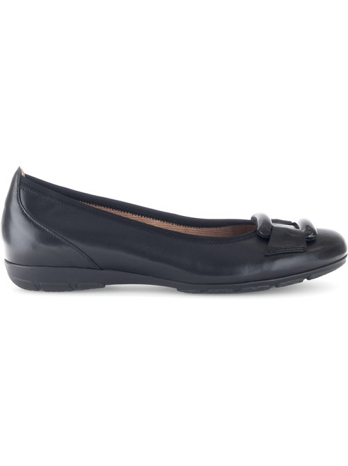 Ballerines  en cuir lisse - Kiabi