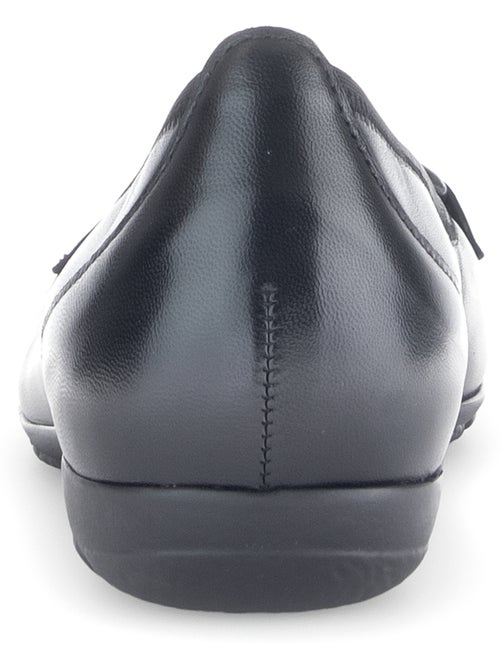 Ballerines  en cuir lisse - Kiabi