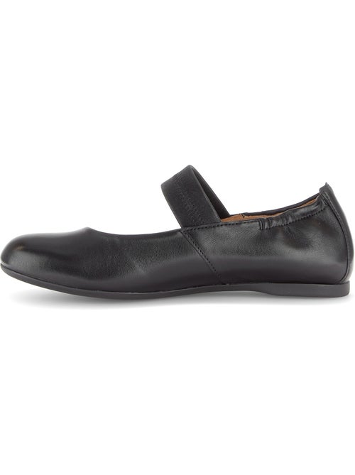 Ballerines  en cuir lisse - Kiabi