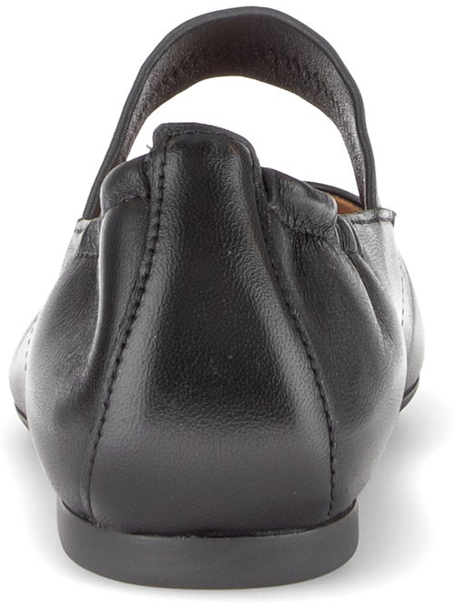Ballerines  en cuir lisse - Kiabi