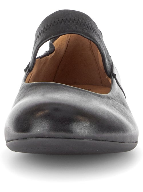 Ballerines  en cuir lisse - Kiabi