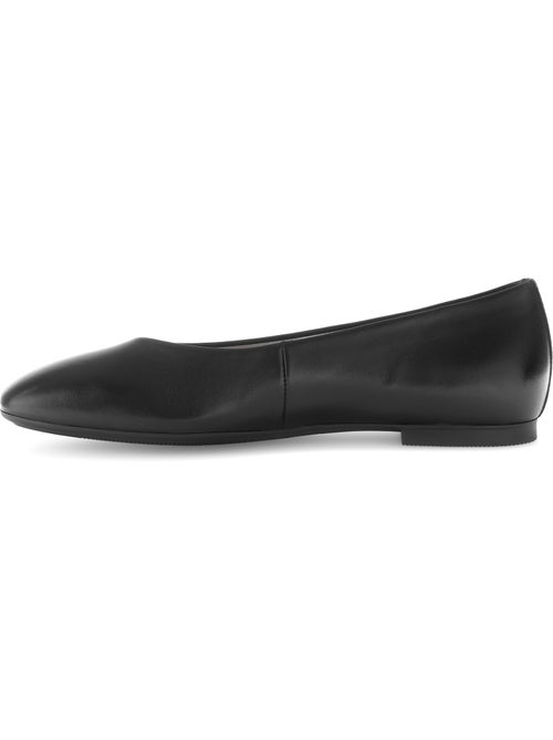 Ballerines  en cuir lisse - Kiabi