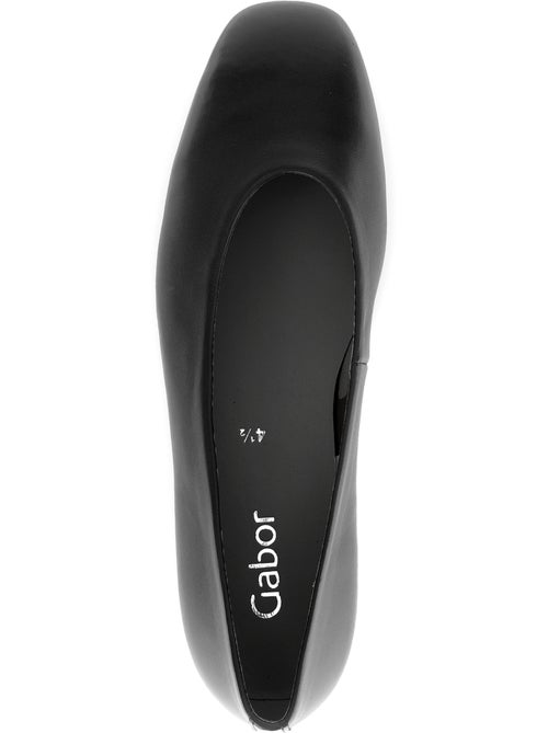 Ballerines  en cuir lisse - Kiabi