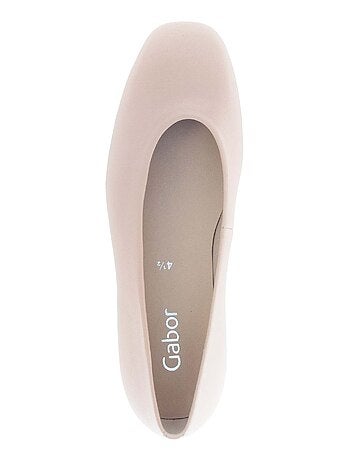 Ballerines en cuir lisse