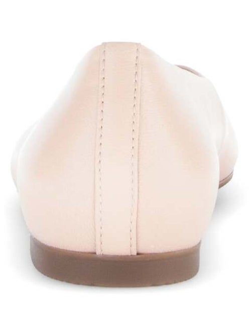 Ballerines  en cuir lisse - Kiabi
