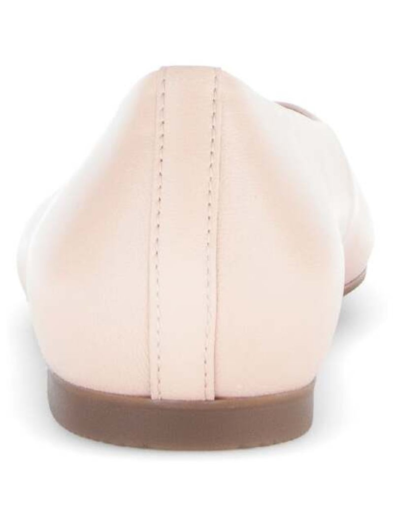 Ballerines  en cuir lisse Rose - Kiabi