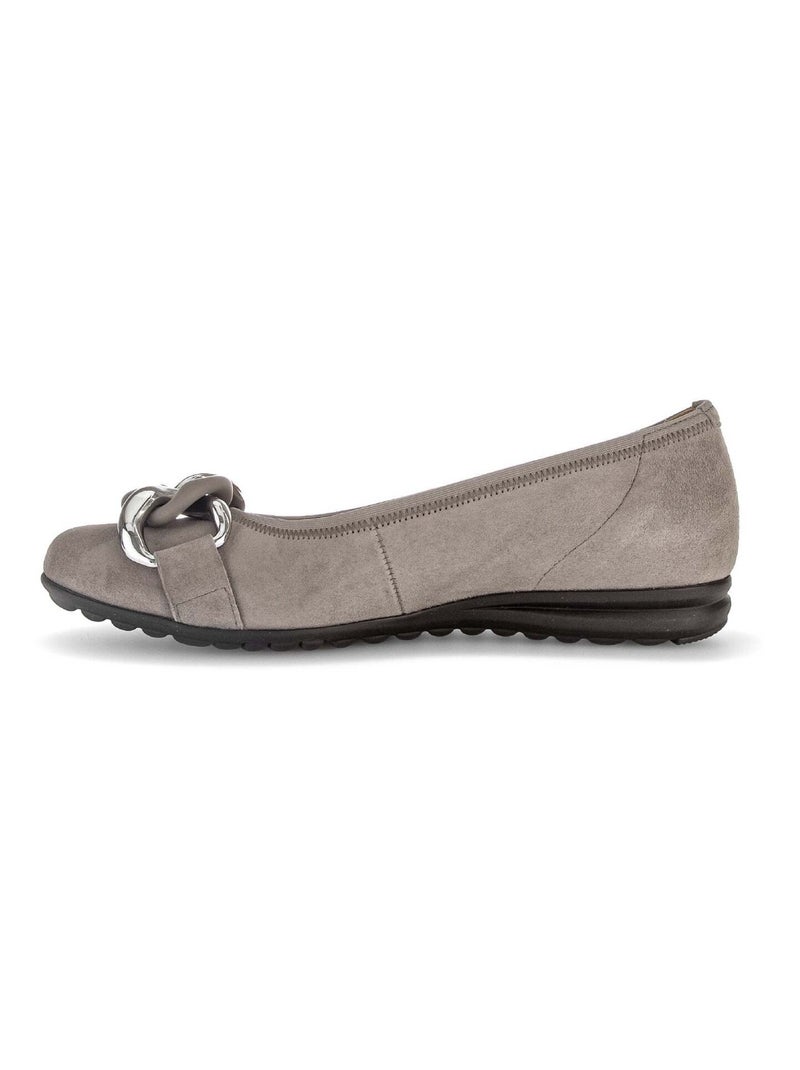 Ballerines  en cuir Marron clair - Kiabi