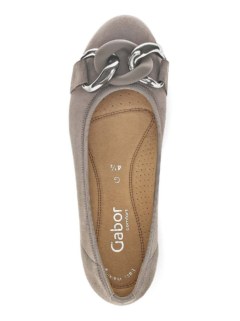 Ballerines  en cuir Marron clair - Kiabi