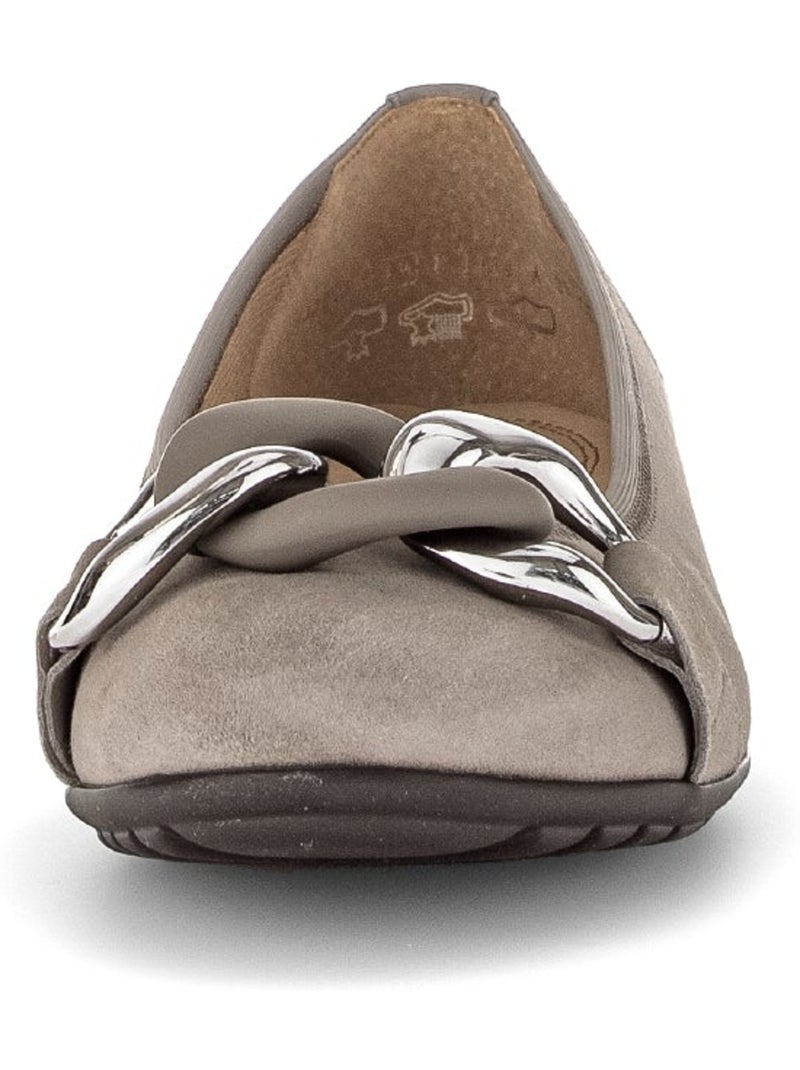Ballerines  en cuir Marron - Kiabi