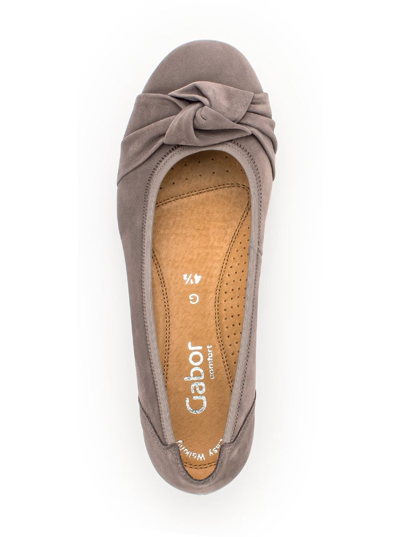 Ballerines  en cuir Marron - Kiabi