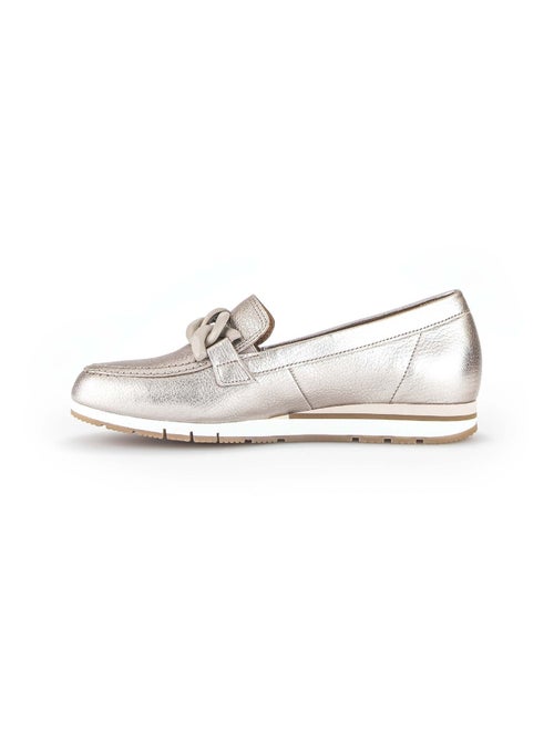 Ballerines  en cuir métallisé - Kiabi