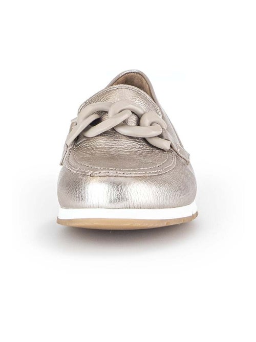 Ballerines  en cuir métallisé - Kiabi
