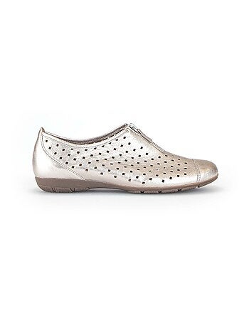 Ballerines en cuir métallisé