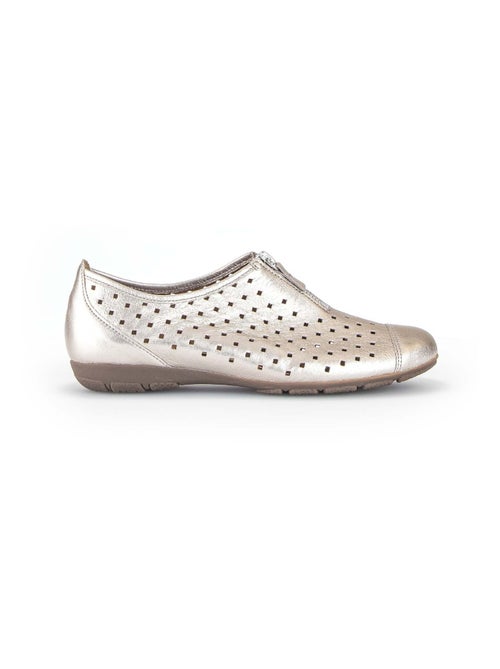 Ballerines  en cuir métallisé - Kiabi