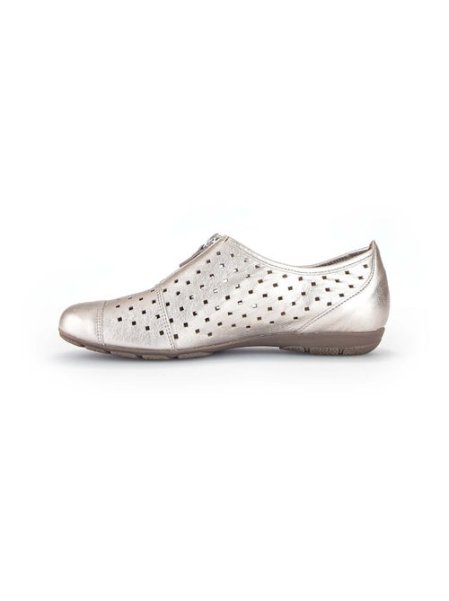 Ballerines  en cuir métallisé - Kiabi
