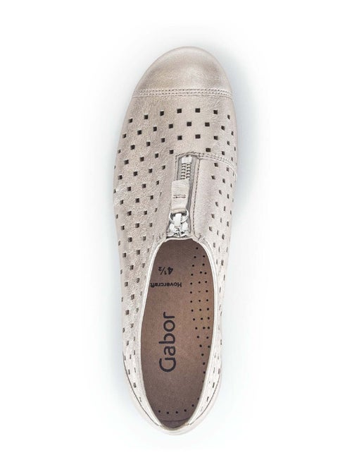 Ballerines  en cuir métallisé - Kiabi
