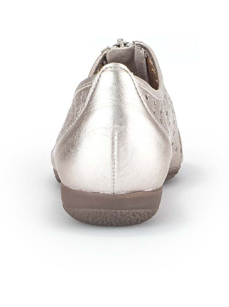 Ballerines  en cuir métallisé Doré/or - Kiabi