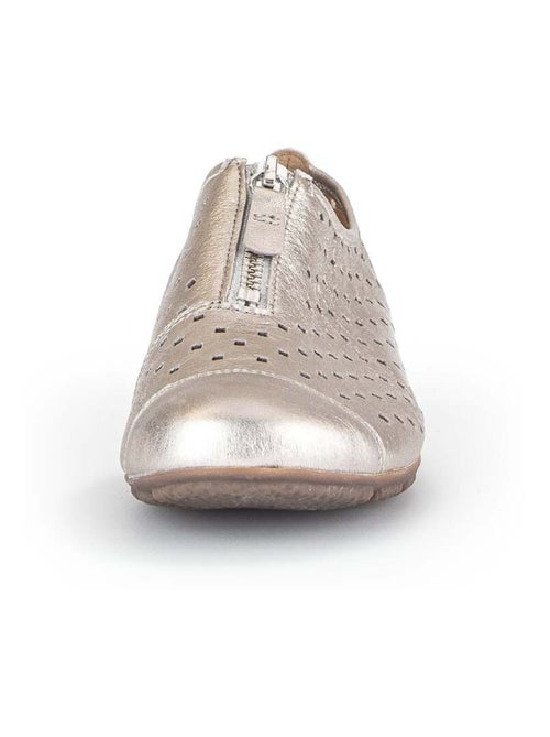 Ballerines  en cuir métallisé - Kiabi