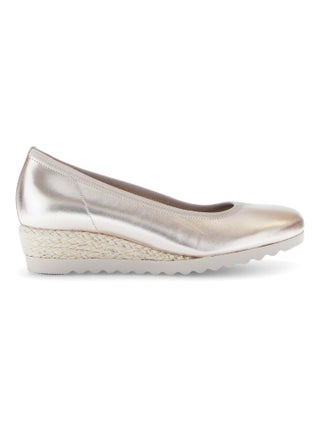 Ballerines  en cuir métallisé