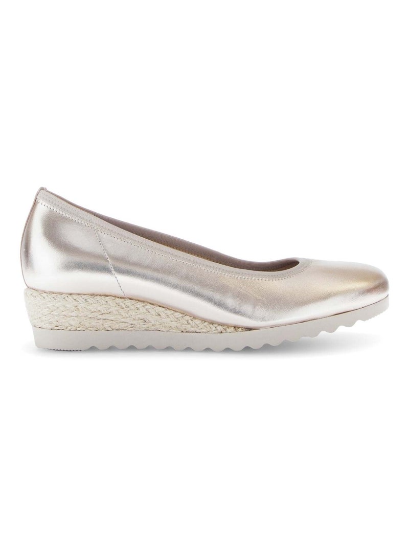 Ballerines  en cuir métallisé Doré/or - Kiabi
