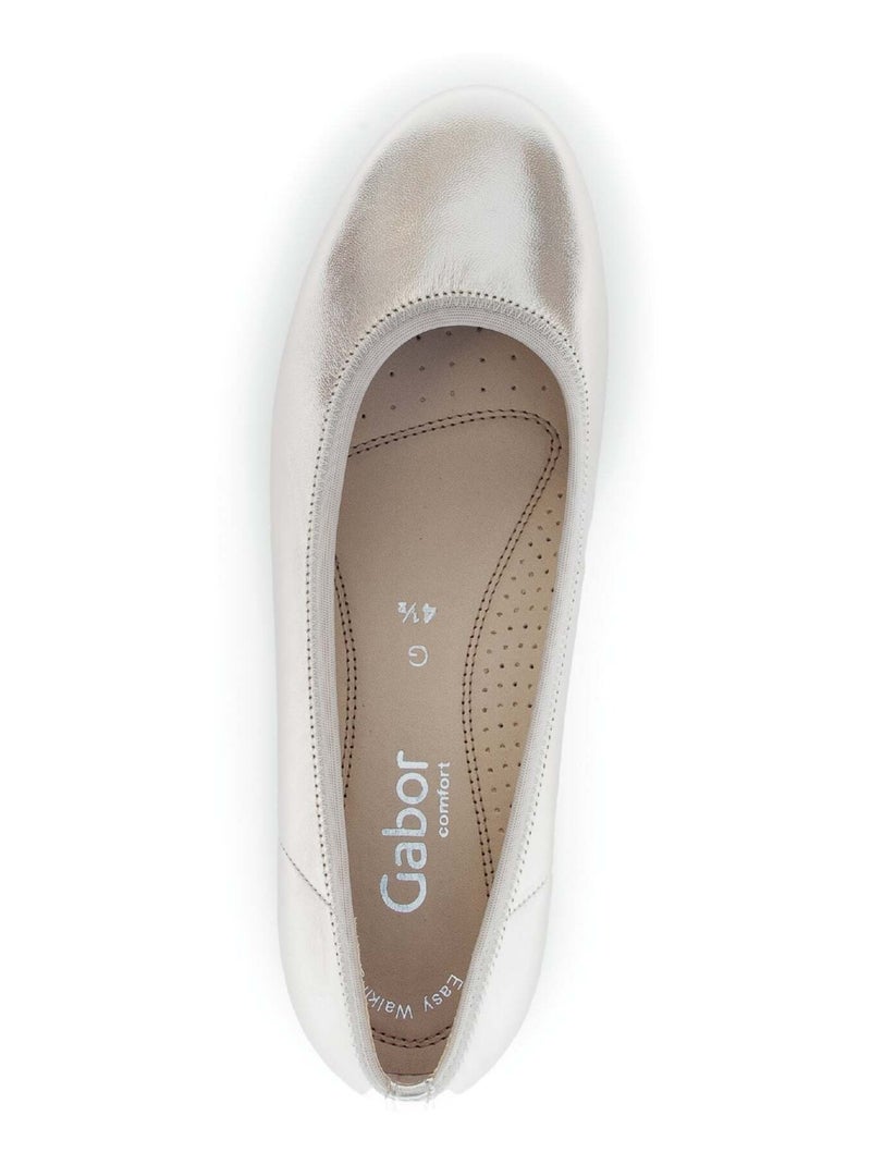 Ballerines  en cuir métallisé Doré/or - Kiabi