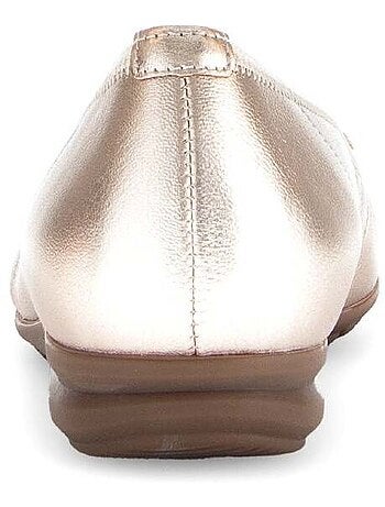 Ballerines en cuir métallisé