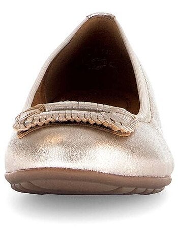 Ballerines en cuir métallisé