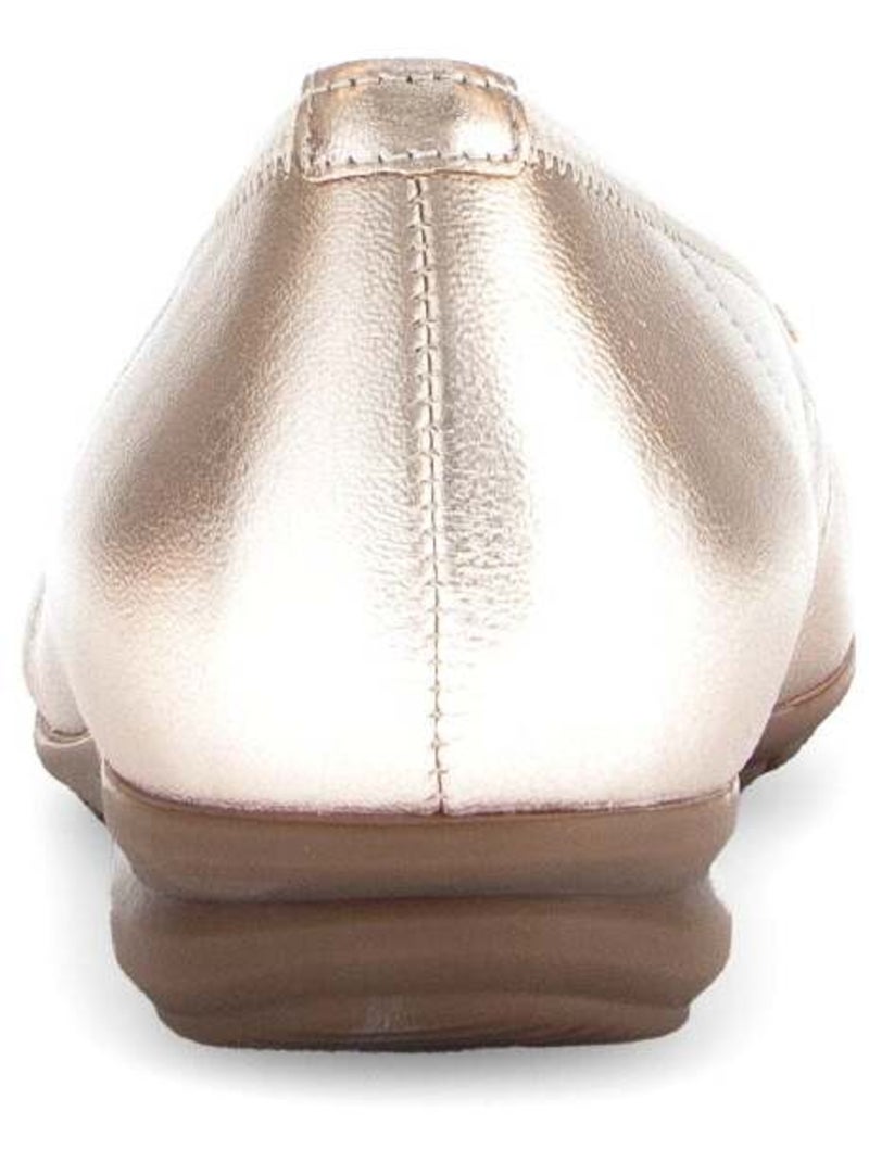 Ballerines  en cuir métallisé Doré/or - Kiabi